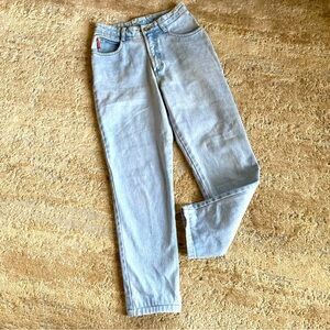Bongo Vintage Y2K Mom Jeans High Waist Straight Leg Light Wash 100% Cotton: 1